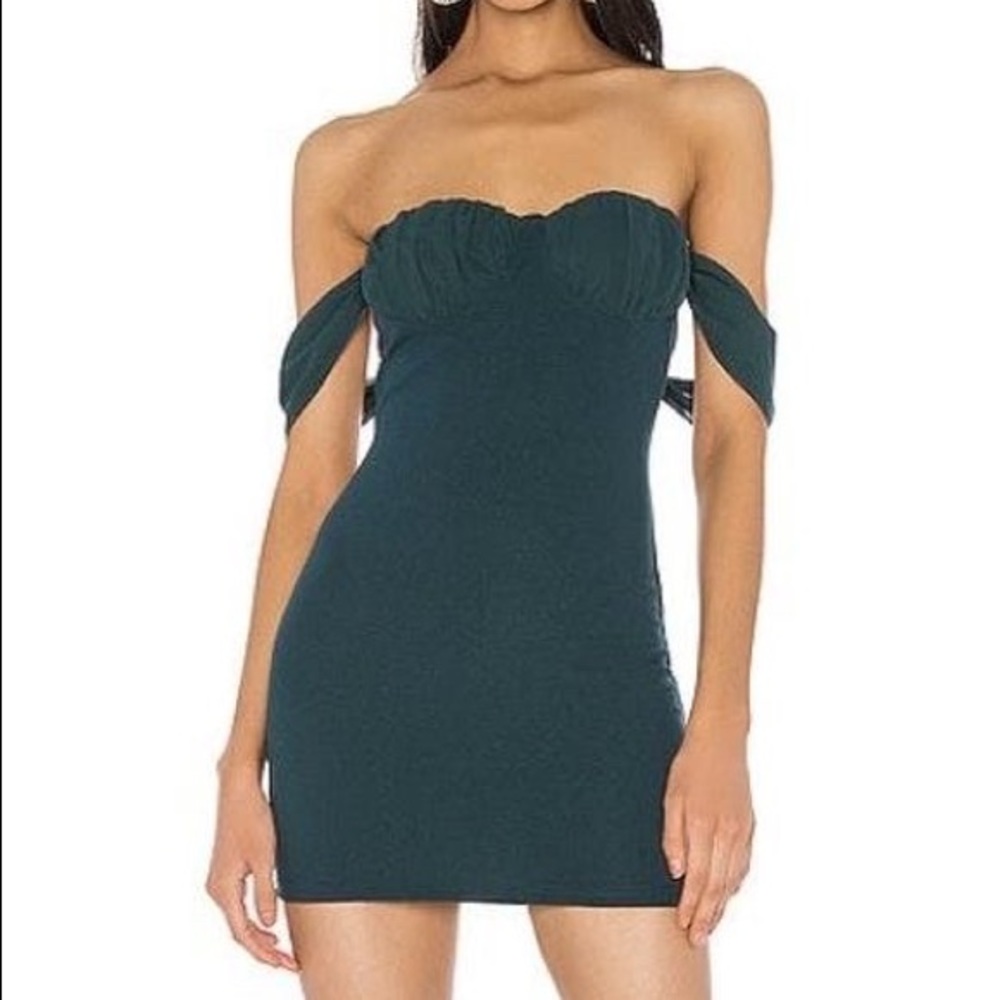 Revolve emerald green dress